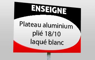 Plateau aluminium